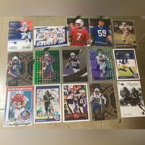 15 Card Patriots Lot Drake Maye 2025 Panini Revolution Futures Brissett Mosaic